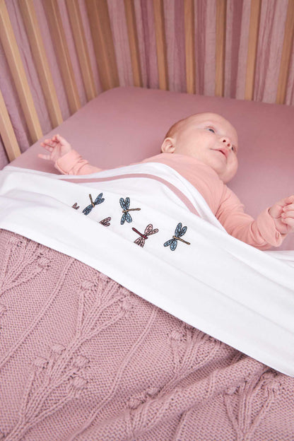 Babydecke Romantische Blume