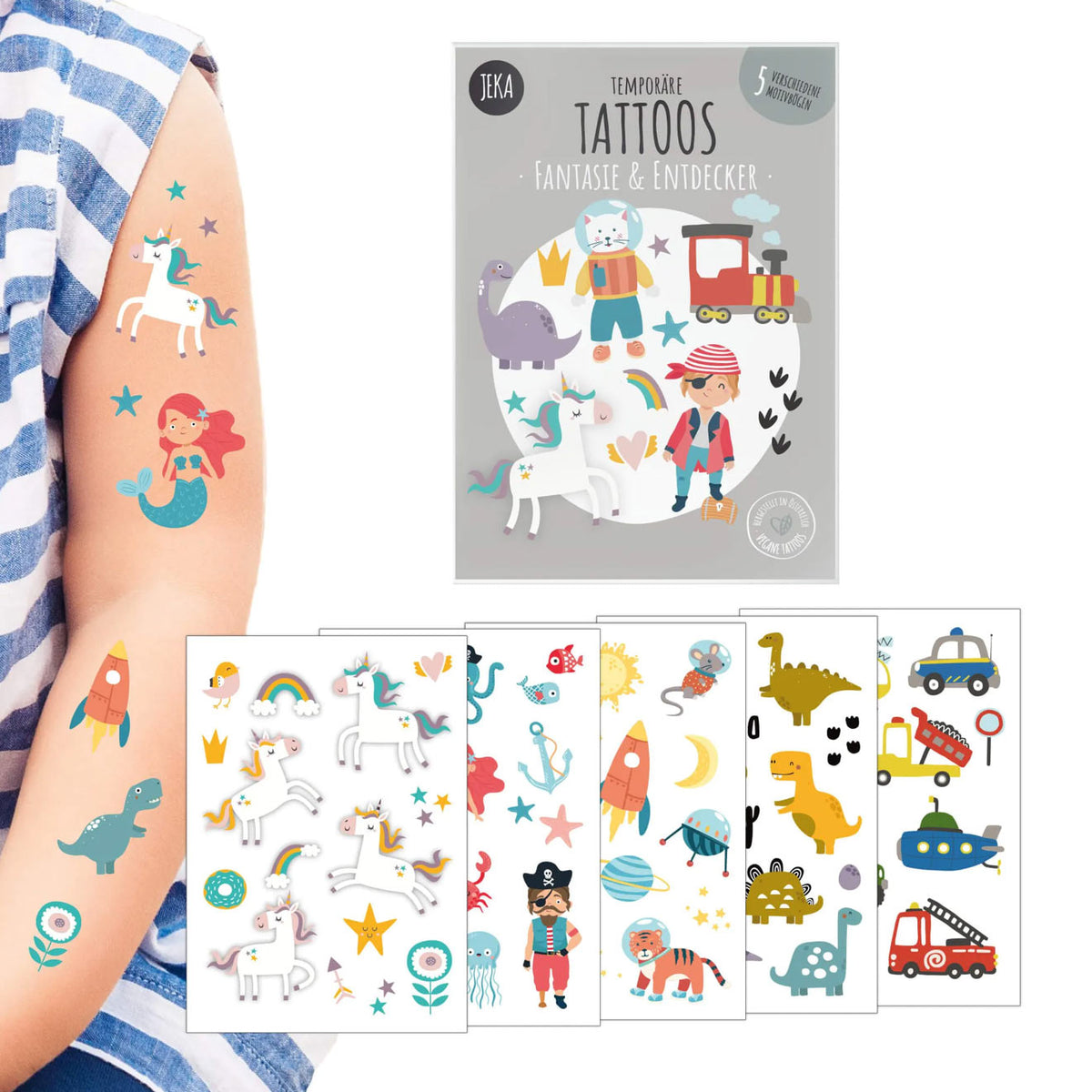 Temporäre TATTOOS - FANTASIE & ENTDECKER