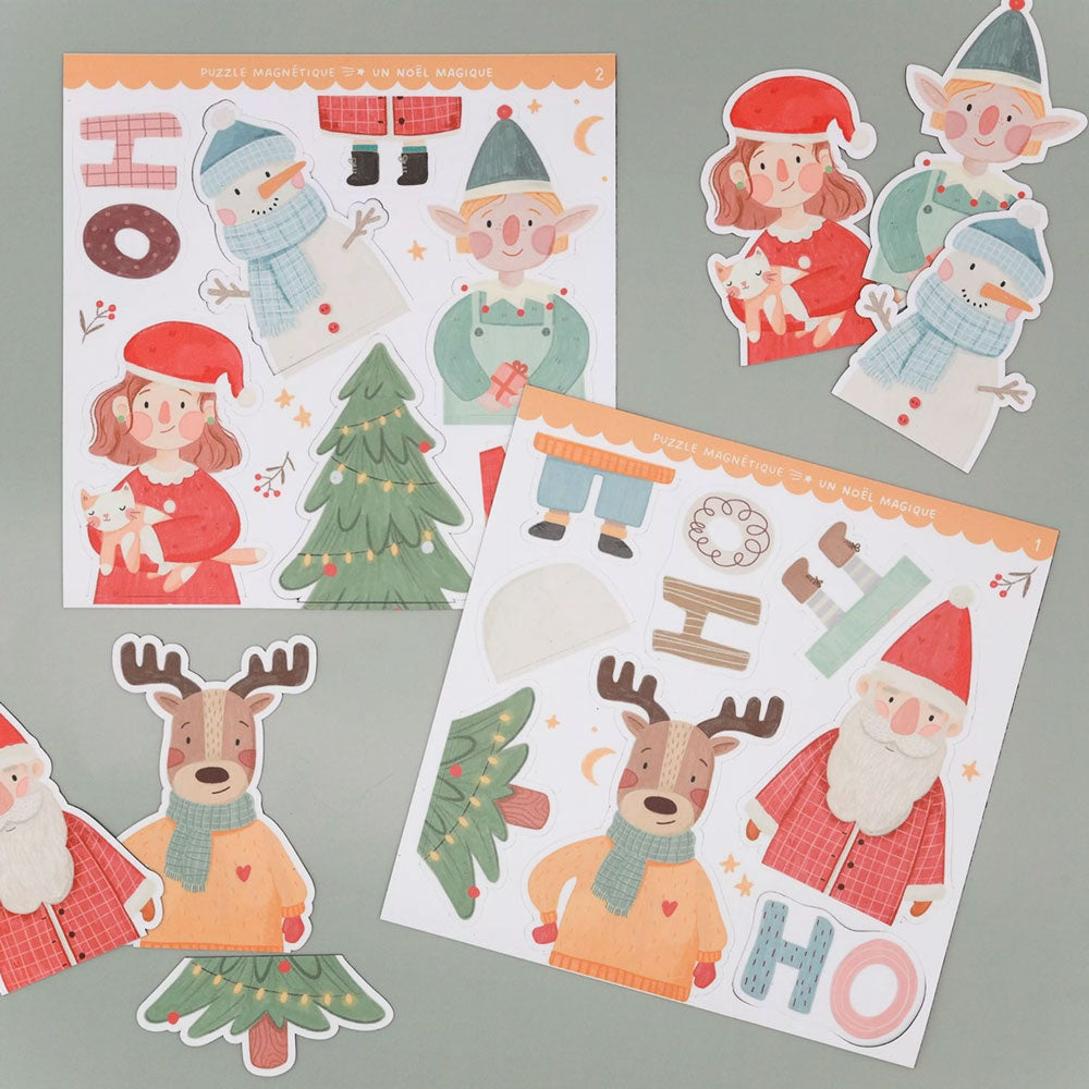Magnete für Kinder passend zu Weihnachten mit Nikolaus, Tannenbaum und mehr