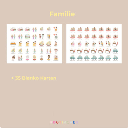 Thema Familie als Routinekarten für Kinder