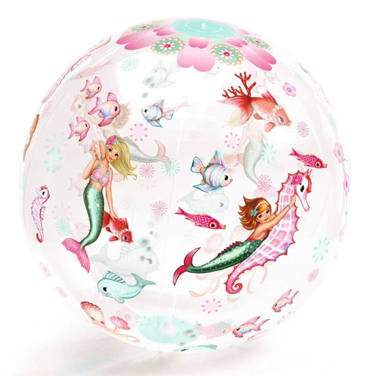 Wasserball mit Fischen und Meerjungfrauen drauf